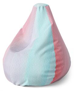 Sedací vak Pear cukrová vata - dětský, růžová / tyrkysová