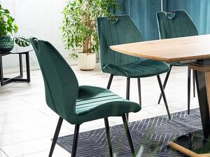 Židle ARCO VELVET černý rám / zelená BLUVEL 78