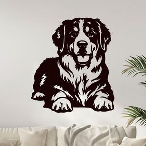 Dřevo života | Dřevěný obraz Bernského salašnického psa | Rozměry (cm): 35x40 | Barva: Černá