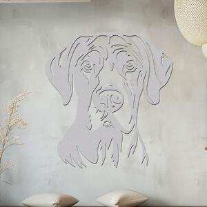 Dřevo života | Dřevěný obraz psa Německá doga | Rozměry (cm): 40x40 | Barva: Šedá