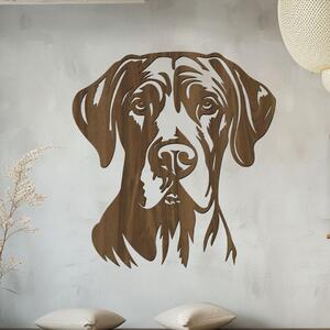 Dřevo života | Dřevěný obraz psa Německá doga | Rozměry (cm): 40x40 | Barva: Ořech