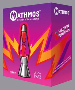 Mathmos SO41P + AST1203 Astro, originální lávová lampa, 1x35W, fialová s oranžovou lávou, 44cm