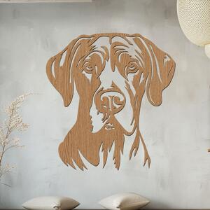 Dřevo života | Dřevěný obraz psa Německá doga | Rozměry (cm): 40x40 | Barva: Horský dub