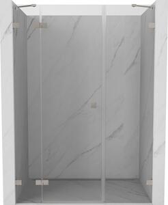 Mexen Lunar sprchové dveře výklopné levé 155 cm, transparentní, kartáčovaný nikl - 834S-155-050-97-00-L