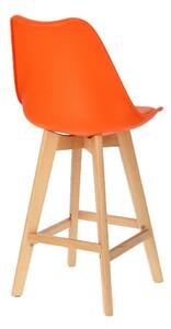 Barová stolička Norden Wood Low oranžová