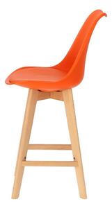 Barová stolička Norden Wood Low oranžová