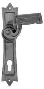 63.194.90 - Ozdobný štítek s klikou pro dveře a vrata, rozteč 90 mm, pravý