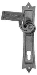 63.193.90 - Ozdobný štítek s klikou pro dveře a vrata, rozteč 90 mm, levý