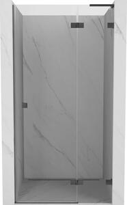 Mexen Lunar L sprchové dveře výklopné pravé 105 cm, transparentní, kartáčovaný gun gray - 834L-105-000-66-00-P