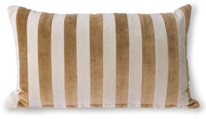 Bavlněný polštář Velvet Brown/Natural 30x50 cm