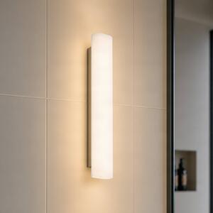Lucande LED koupelnové světlo nástěnné Victoire, 50 cm, bílá/chrom,, Bílá / opál, Koupelna, Sklo, Moderní
