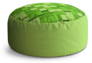 Taburet Circle Green Blocks 3D, zelená