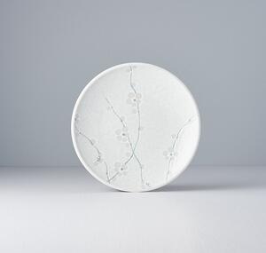Blossom White mělký talíř Made in Japan, průměr 19 cm, výška 3 cm, keramika, handmade