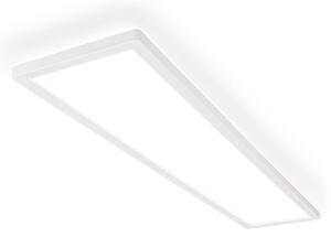 Briloner LED stropní svítidlo Tava A, 98x20 cm, plast, bílá, Bílá / opál, Obývací pokoj / jídelna, Plast, Moderní
