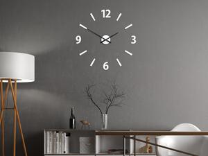 Moderní nástěnné hodiny KLAUS WHITE (nalepovací hodiny na stěnu)