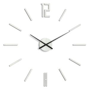 Moderní nástěnné hodiny CARLO WHITE (nalepovací hodiny na stěnu)