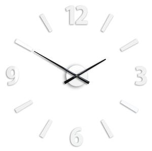 Moderní nástěnné hodiny KLAUS WHITE (nalepovací hodiny na stěnu)