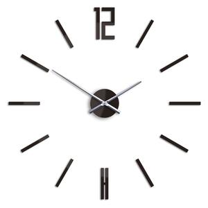 Moderní nástěnné hodiny CARLO WENGE (nalepovací hodiny na stěnu)