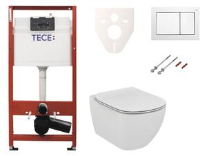Cenově zvýhodněný závěsný WC set TECE do lehkých stěn / předstěnová montáž+ WC Ideal Standard Tesi SIKOTSF0