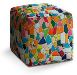 Taburet Cube barevná mozaika, barevná