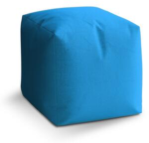 Taburet Cube azurová, modrá