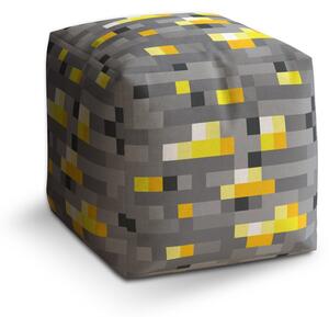 Taburet Cube Blocks 2, šedá / žlutá