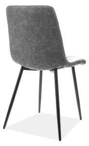 Židle LOOK černý rám/šedá eko kůže