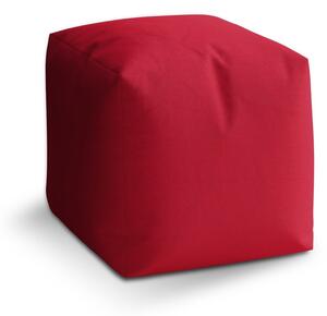 Taburet Cube červená cherry, červená