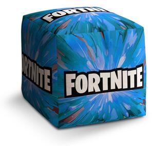 Taburet Cube Fortnite modrá, modrá