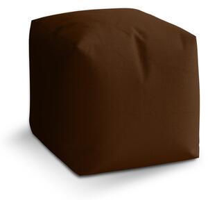 Taburet Cube čokoládově hnědá, hnědá