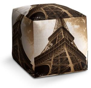 Taburet Cube Eiffel Tower 6, béžová