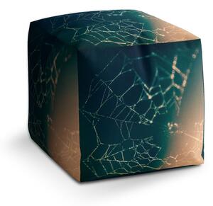 Taburet Cube pavučina, béžová / černá