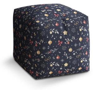Taburet Cube štědrovečerní noc, černá