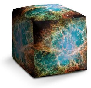 Taburet Cube vesmírná abstrakce, barevná