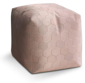 Taburet Cube rose gold, růžová