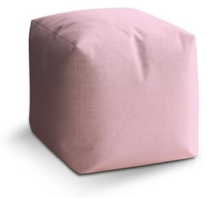 Taburet Cube světle růžová, růžová