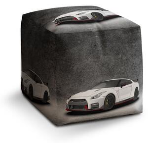 Taburet Cube šedý, šedá