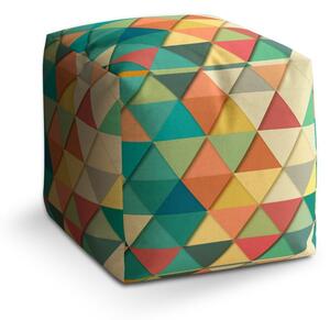 Taburet Cube trojúhelníky, barevná