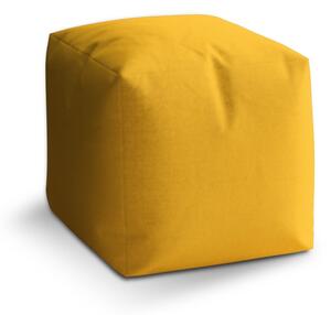 Taburet Cube žlutooranžová, žlutá