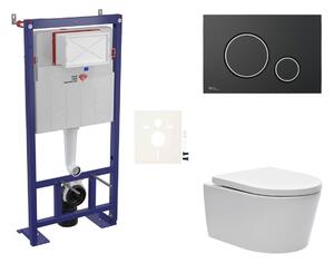 Cenově zvýhodněný závěsný WC set SAT do lehkých stěn / předstěnová montáž+ WC SAT Brevis SIKOSSBR78