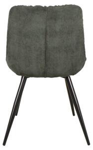 Židle PRAGA manchester černý rám / zelená FJORD 79
