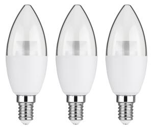 Livarno home LED žárovka, 2 kusy / 3 kusy (4,9W svíčka E14, sada 3 ks, transparentní) (100382070005)
