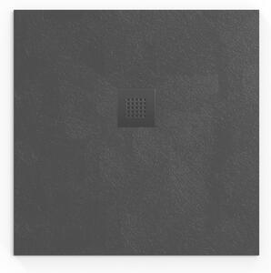 Sprchová vanička čtvercová SAT Alek 80x80 cm litý mramor černá WBKWA_00056