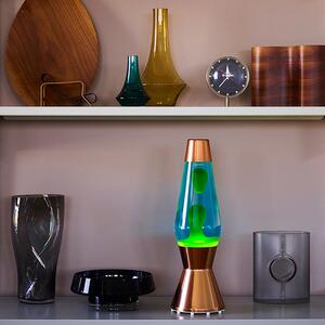 Mathmos Astro Copper, originální lávová lampa, měděná s modrou tekutinou a růžovou lávou, výška 43cm