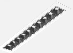 KOHL LIGHTING KOHL-Lighting NSES TILT zapuštěné svítidlo s rámečkem 300x58 mm bílá-černá 20 W CRI 90 2700K Non-Dimm