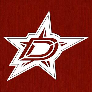 DUBLEZ | Dřevěné hokejové logo na stěnu - Dallas Stars