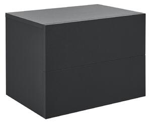 Noční stolek 40x29x30 cm se 2 šuplíky, černá