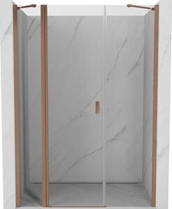 Mexen Mist sprchové dveře křídlové 140 cm, transparentní, kartáčovaná měď - 8A4-140-001-65-00