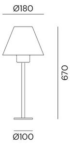 Il Fanale 261.10.OR Fiordo, stojanové svítidlo z mosazi a mědi, 1x5W G9, výška 67cm, IP54
