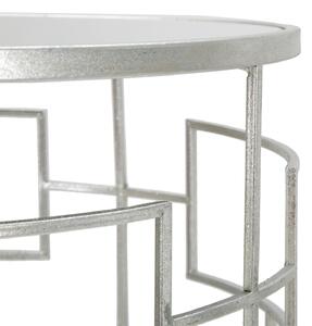 Stříbrný kulatý stolek na telefon Mauro Ferretti Iced 40x70 cm